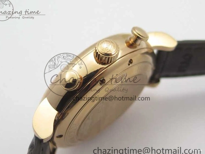 MIROTIME 0102 Efficient Portofino Chrono RG ZF 1:1 Best Edition White Dial on Brown Leather Strap A 7151